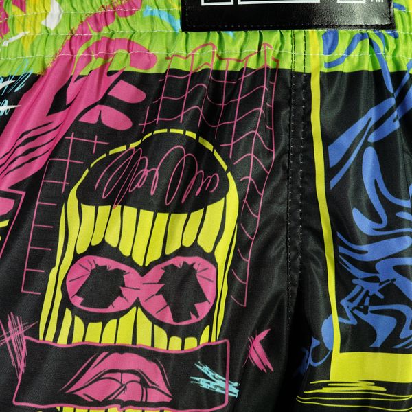 Neon Geometric Muay Thai Boxing Shorts main image 1