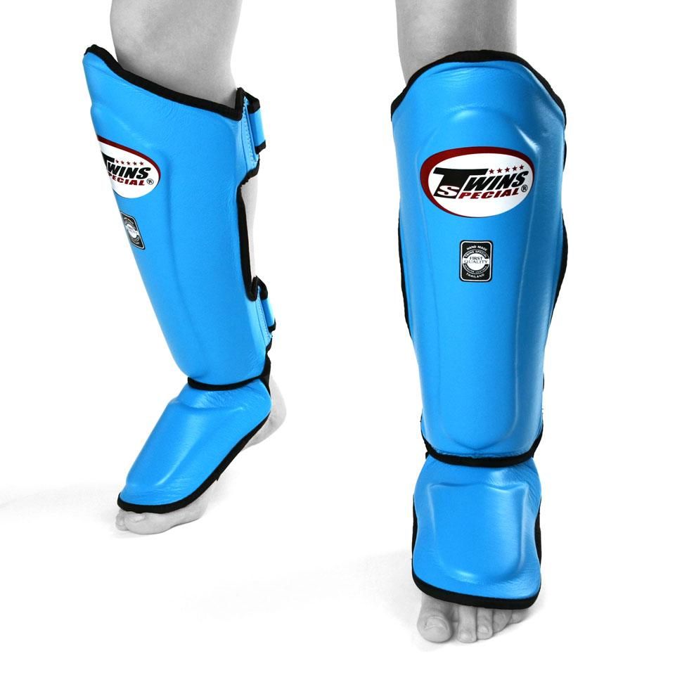 Bảo Hộ Chân Twins SGL10 Double Padded Leather Shinguard - Light Blue