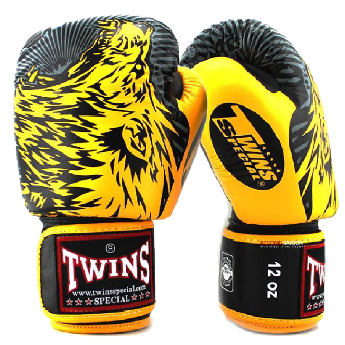 Găng Tay Twins Fbgvl-50 Velcro Gloves - Yellow/Black