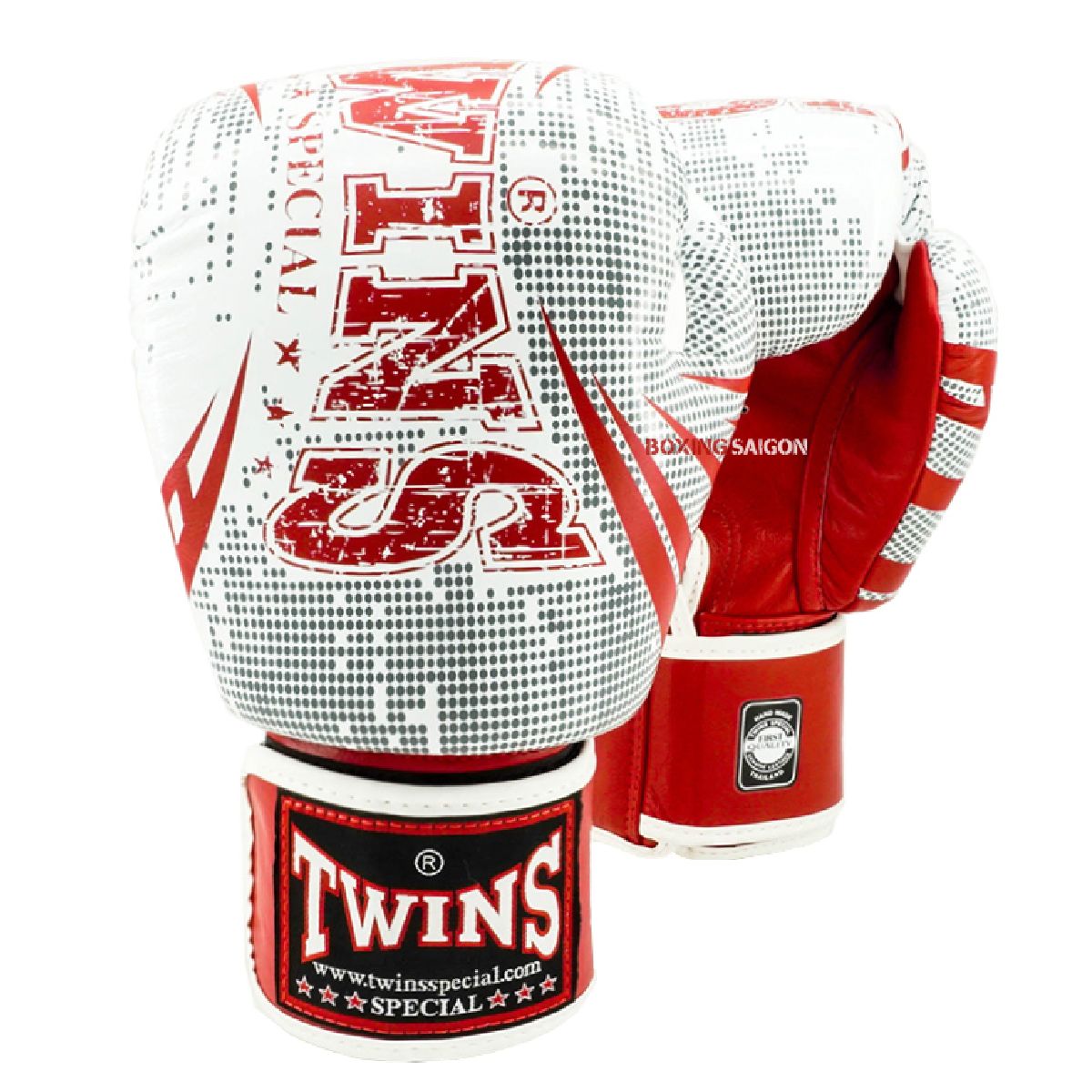GĂNG TAY TWINS FBGVL3-TW5 FANCY BOXING GLOVES - WHITE/RED