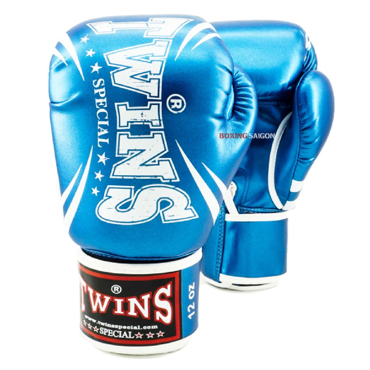 GĂNG TAY TWINS FBGVS3-TW6 FANCY BOXING GLOVES - METALLIC BLUE