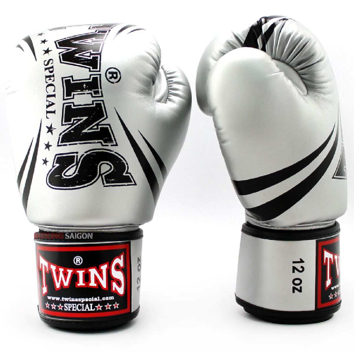 GĂNG TAY TWINS FBGVS3-TW6 FANCY BOXING GLOVES - SILVER