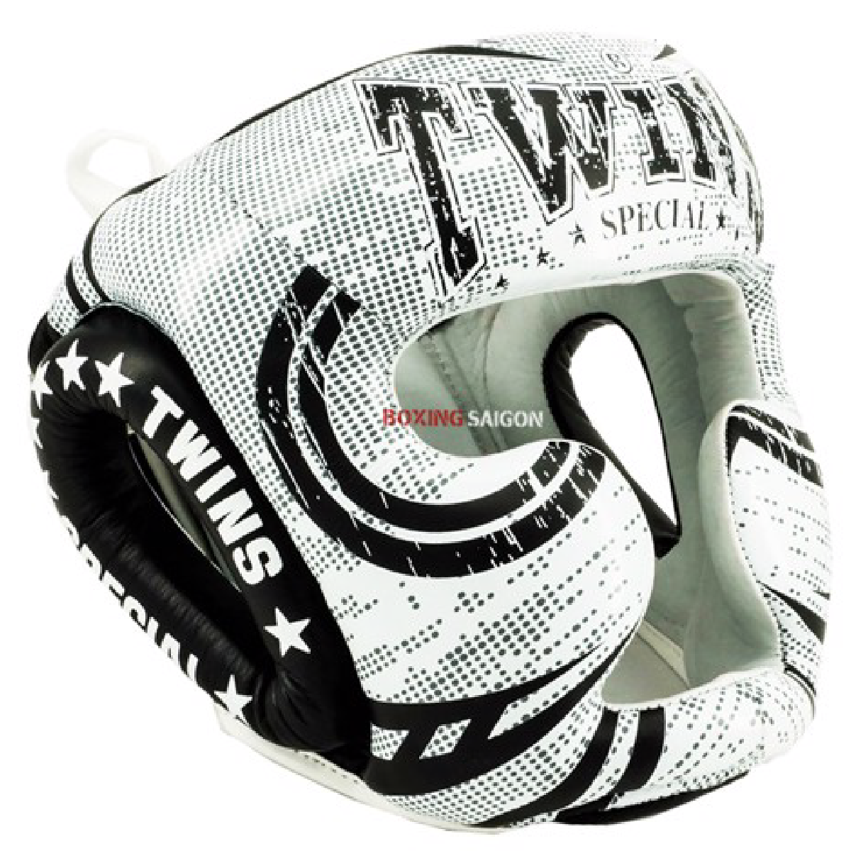 BẢO HỘ ĐẦU TWINS FHGL3-TW5 HEAD GEAR - WHITE/BLACK