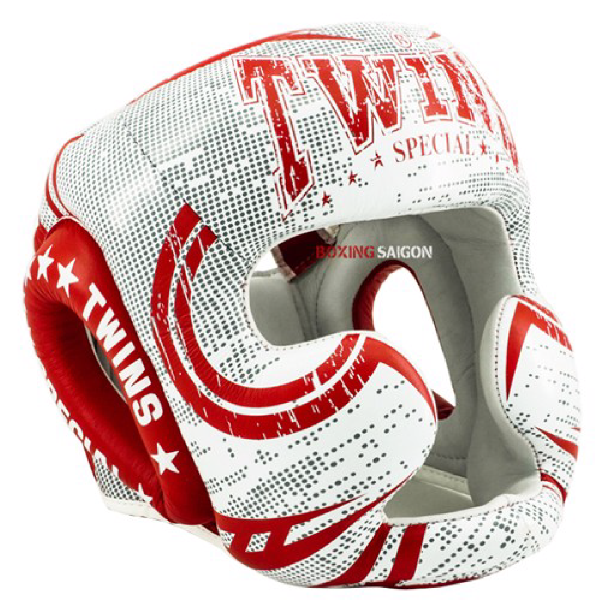 BẢO HỘ ĐẦU TWINS FHGL3-TW5 HEAD GEAR - WHITE/RED