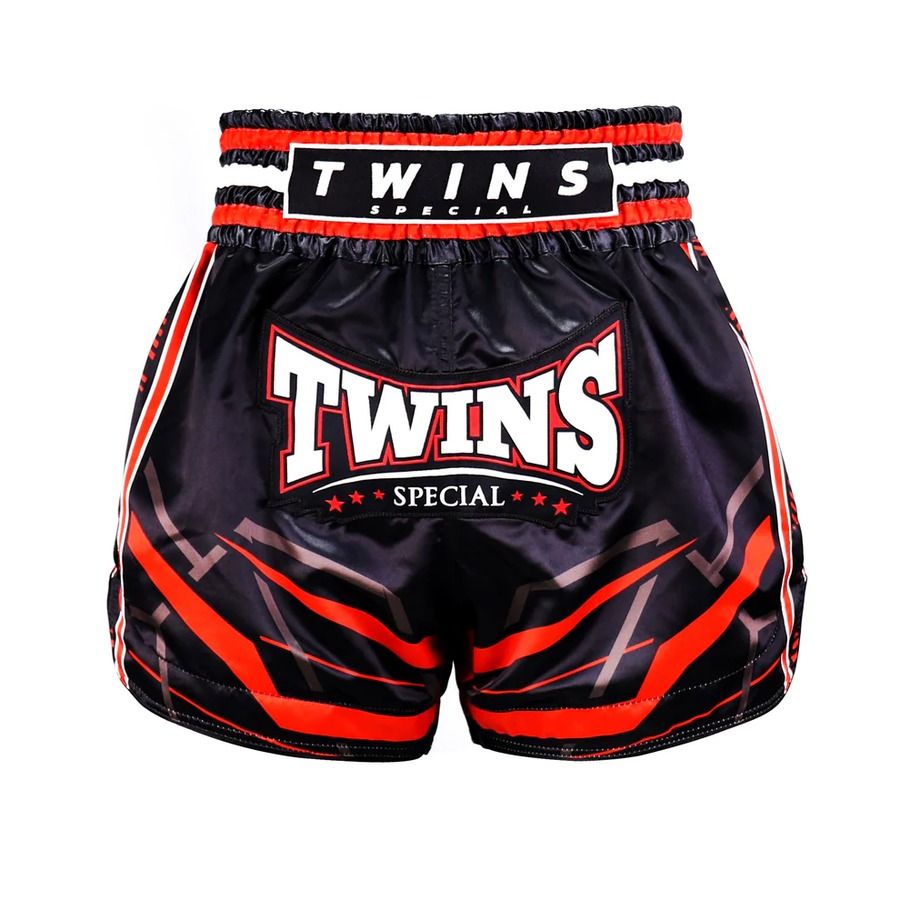 Quần Twins TBS-RACING Thai Boxing Shorts - Black/Red