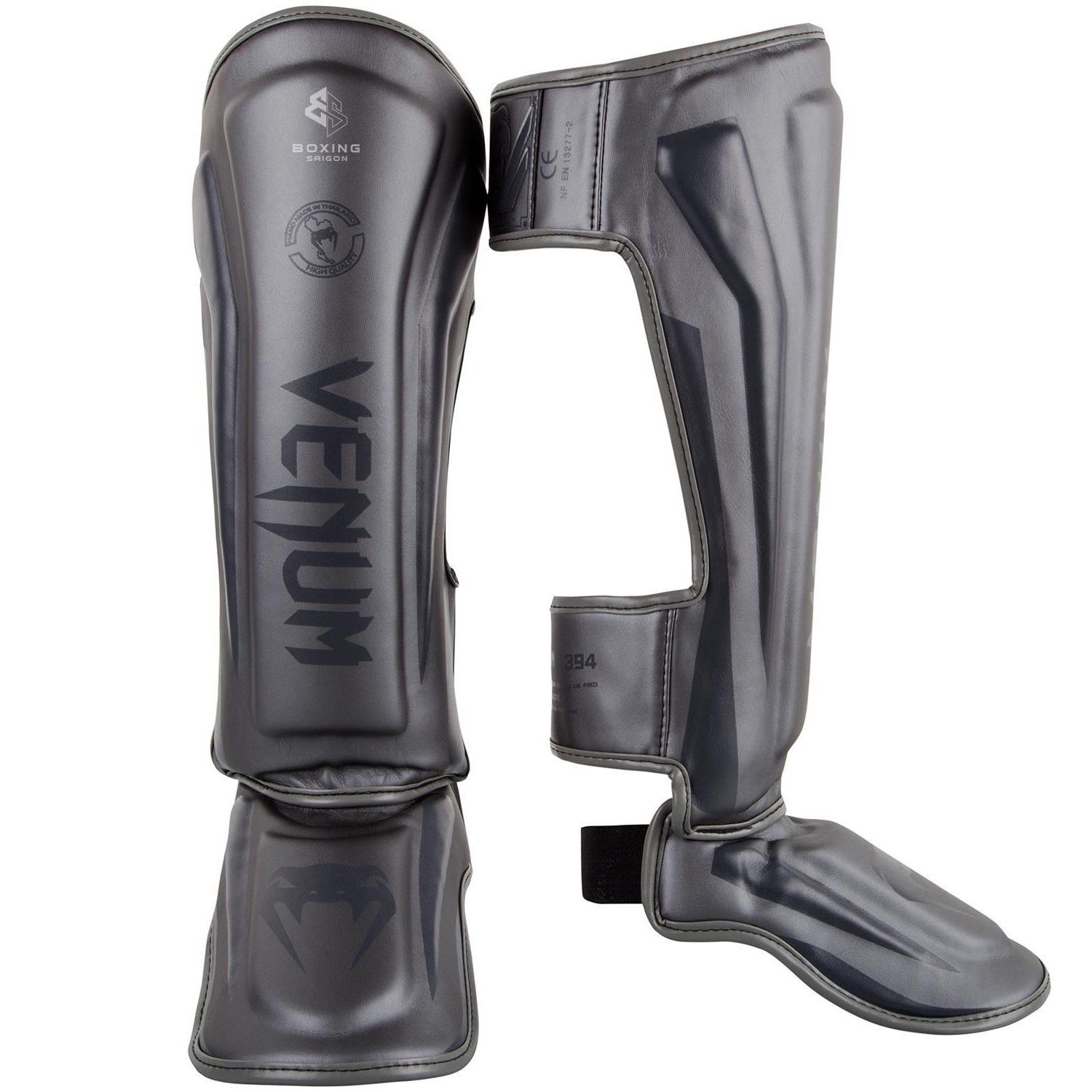 Bảo Hộ Chân Venum Elite Standup Shinguards - Grey/Grey