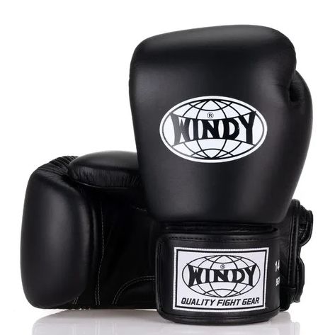 Găng Tay Windy Classic Leather Boxing Gloves - Black