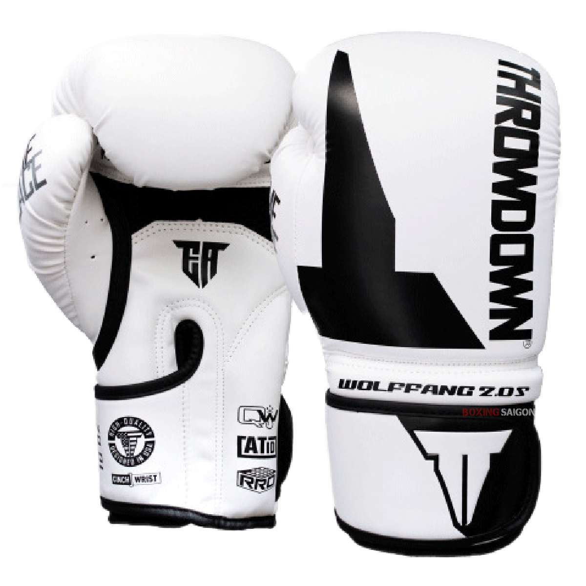 GĂNG TAY THROWDOWN WOLF FANG 2.0S BOXING GLOVES - WHITE/BLACK