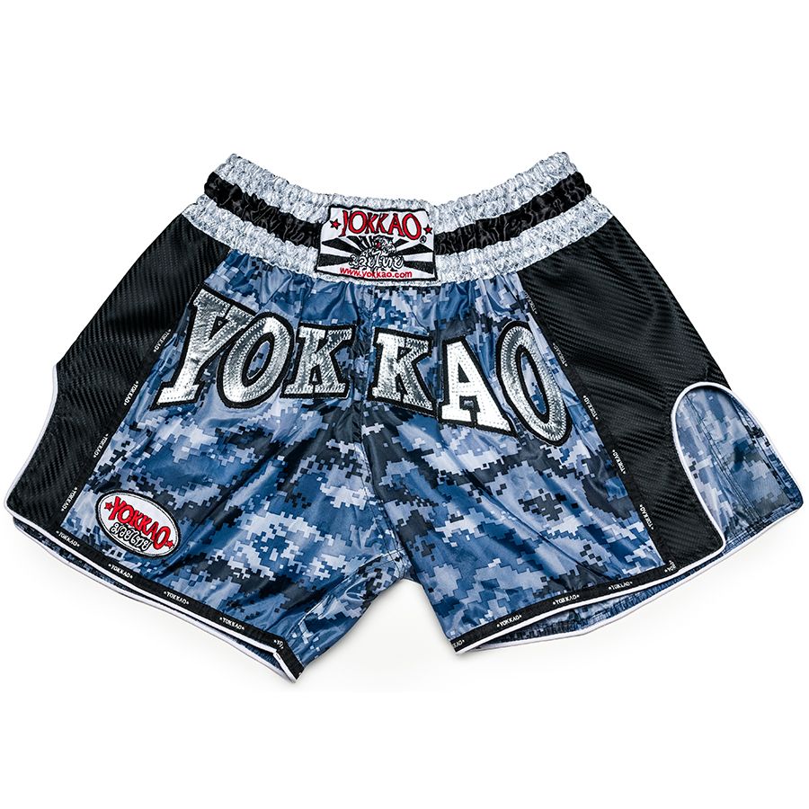 QUẦN YOKKAO TYBS-03 ARMY CARBON MUAY THAI SHORT - BLUE