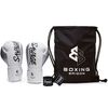 Combo Găng Tay Boxing Saigon Savage + Băng Tay Savage 5m - White/Black