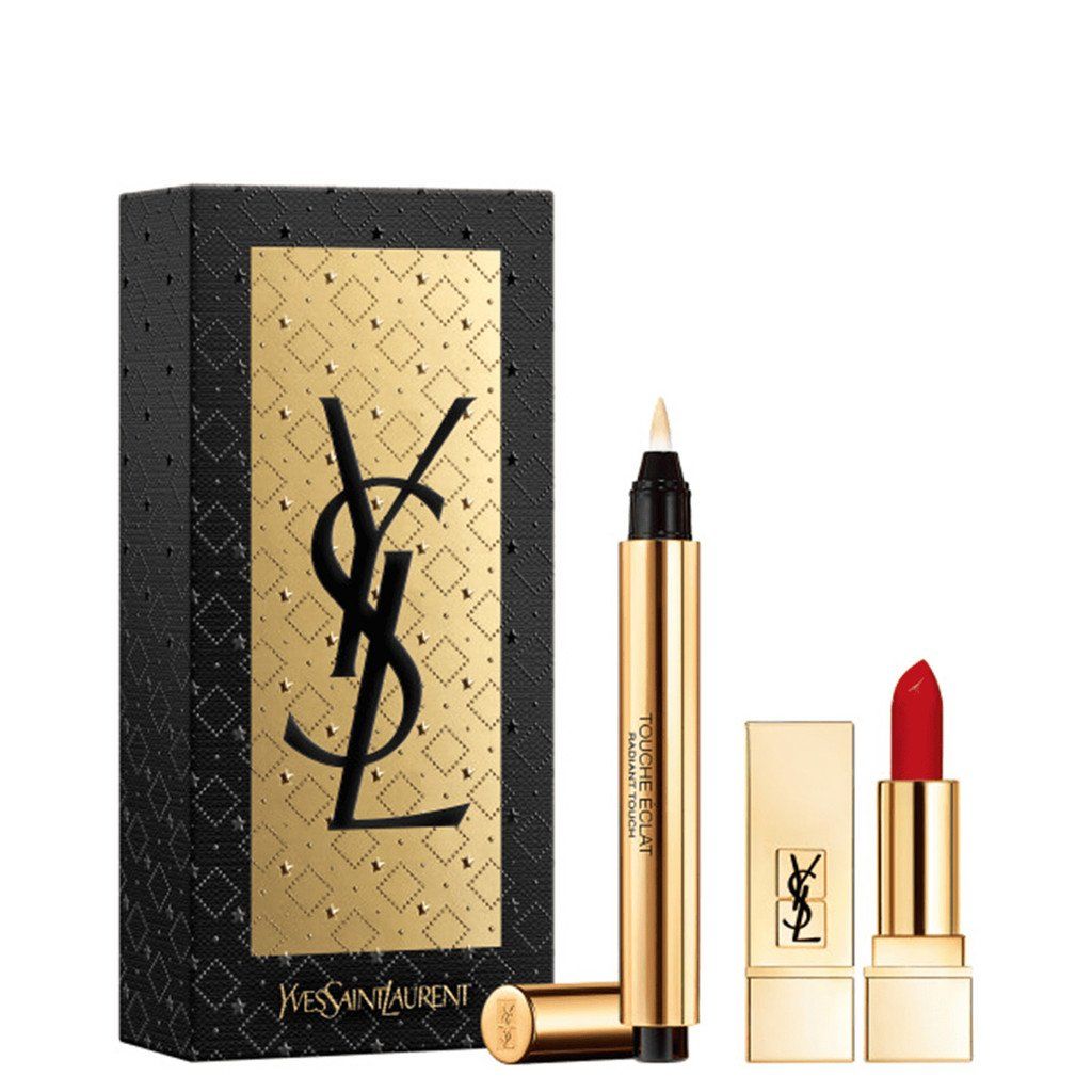 Quà Cho Nữ - Set YSL Bút Che Khuyết Điểm + Son YSL 01 Mini