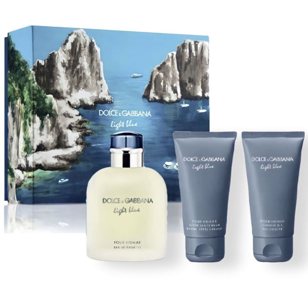 Set Nước Hoa Dolce & Gabbana Light Blue Pour Homme EDT ( 125ML + 50ML + 50ML )