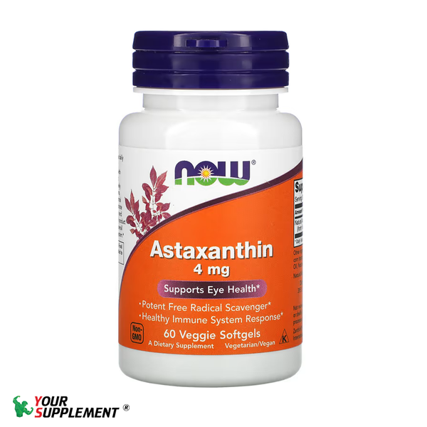 Chống Oxy Hóa ASTAXANTHIN NOW 4mg - 60 viên