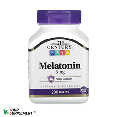 Hỗ Trợ Ngủ Ngon MELATONIN 21st Century - 200 viên