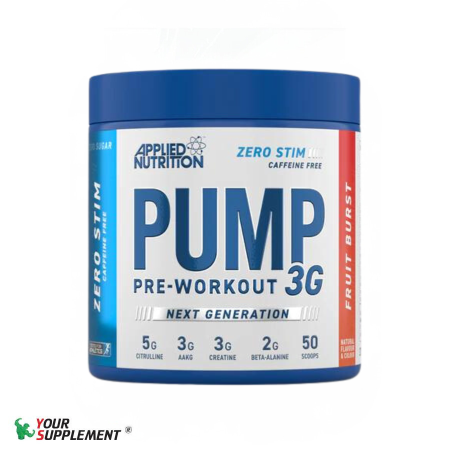 Tăng Sức Mạnh PUMP ZERO CAFFEINE Pre-Workout Applied Nutrition 375g (25 servings)