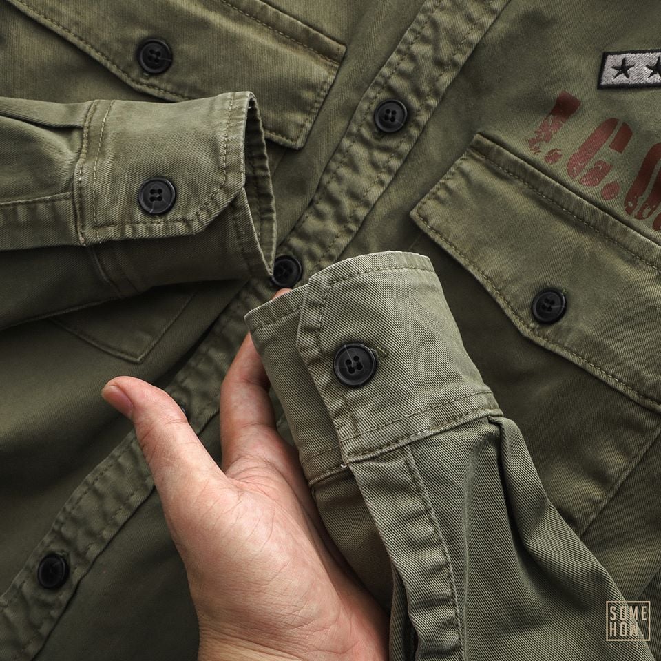 Áo Sơ Mi Inf Kaki Military 2M