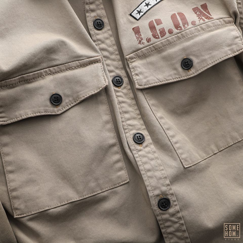 Áo Sơ Mi Inf Kaki Military 2M