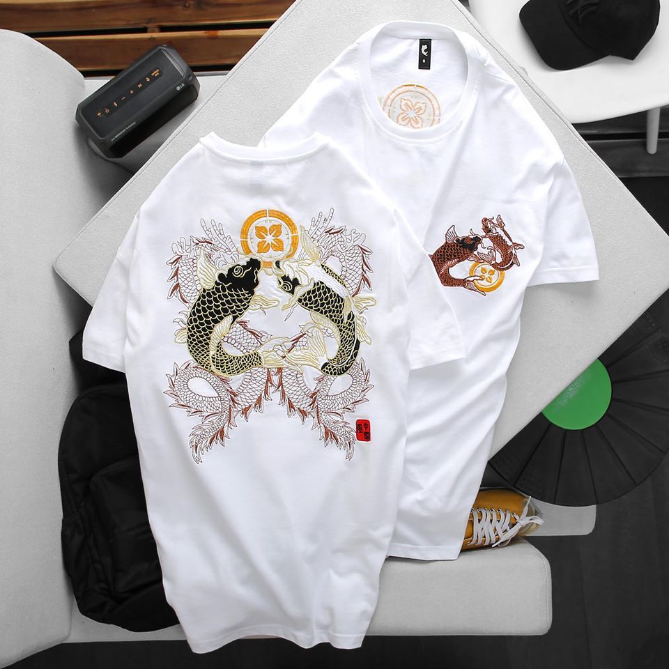 Áo Thun Thêu Cá Hóa Rồng