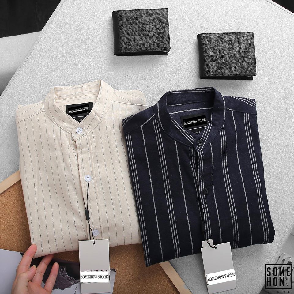 Áo Sơ Mi Zara Cổ Trụ