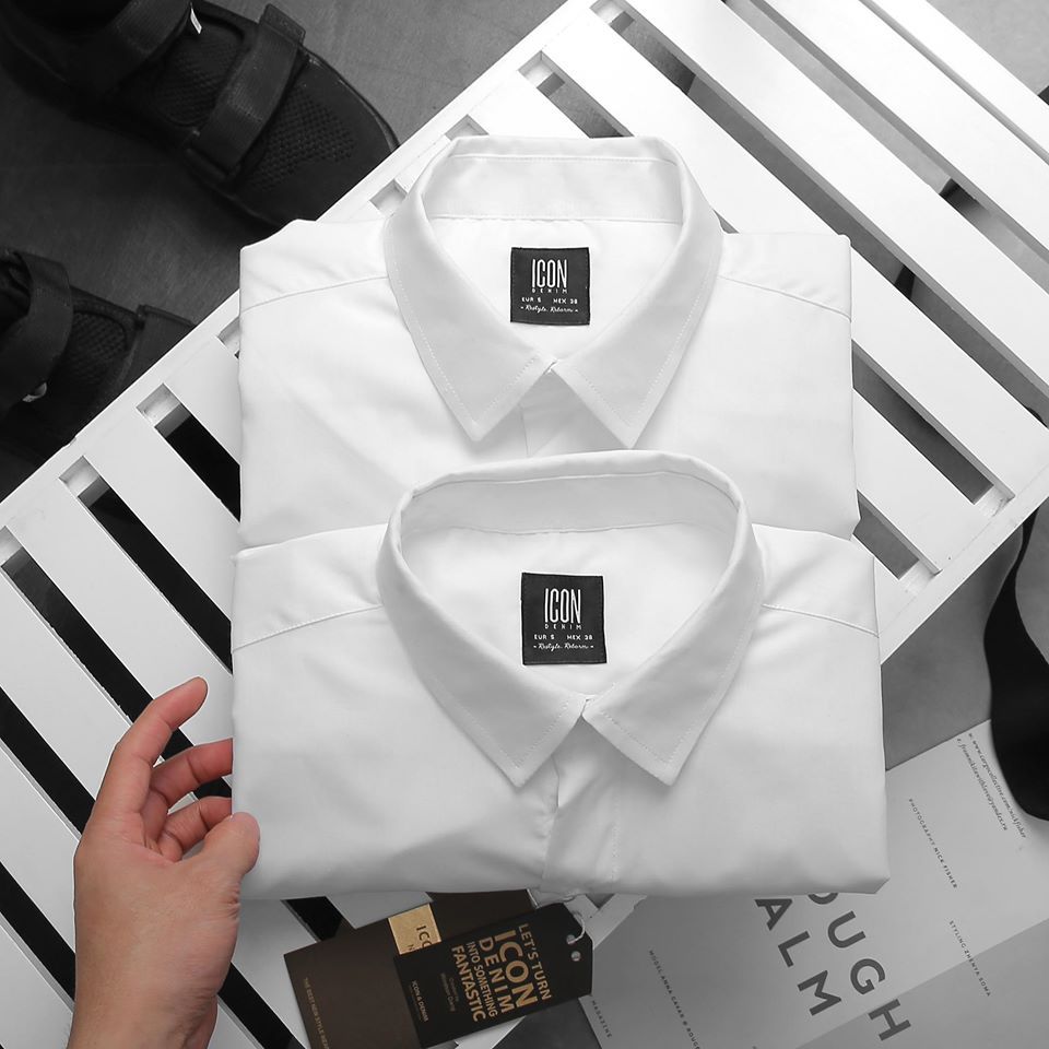 Áo Sơ Mi Icon Trắng D16