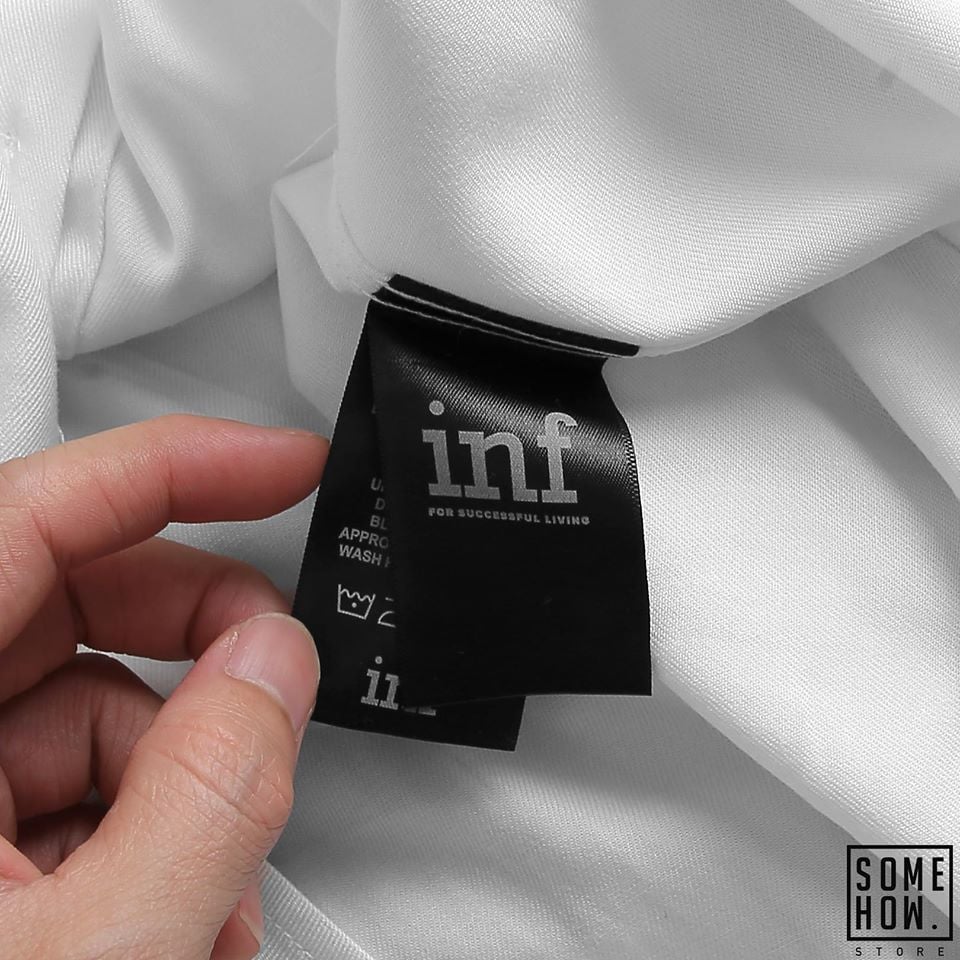 Áo Sơ Mi Inf Trắng Lụa Gân
