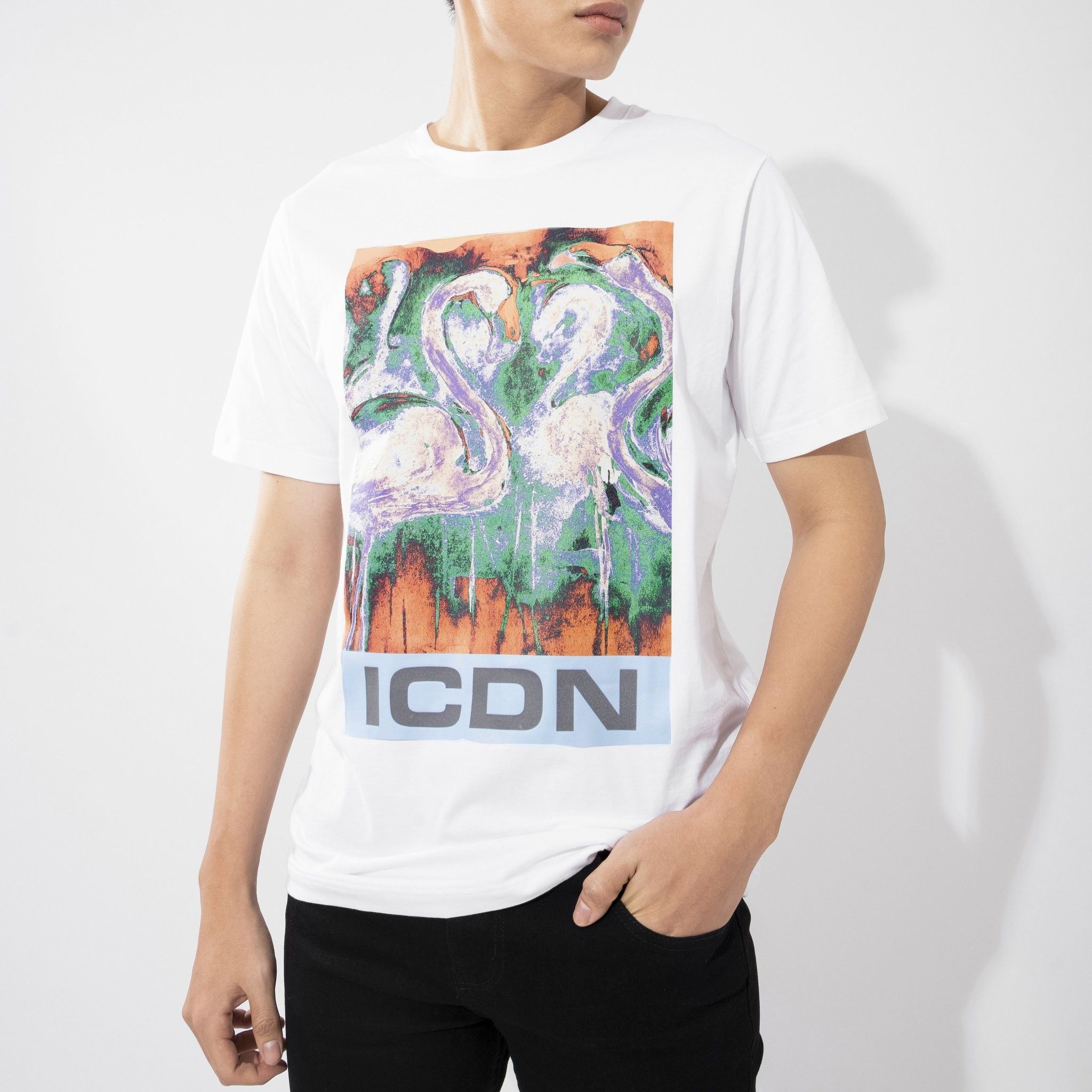 Áo Thun ICDN Flamingo Art Print