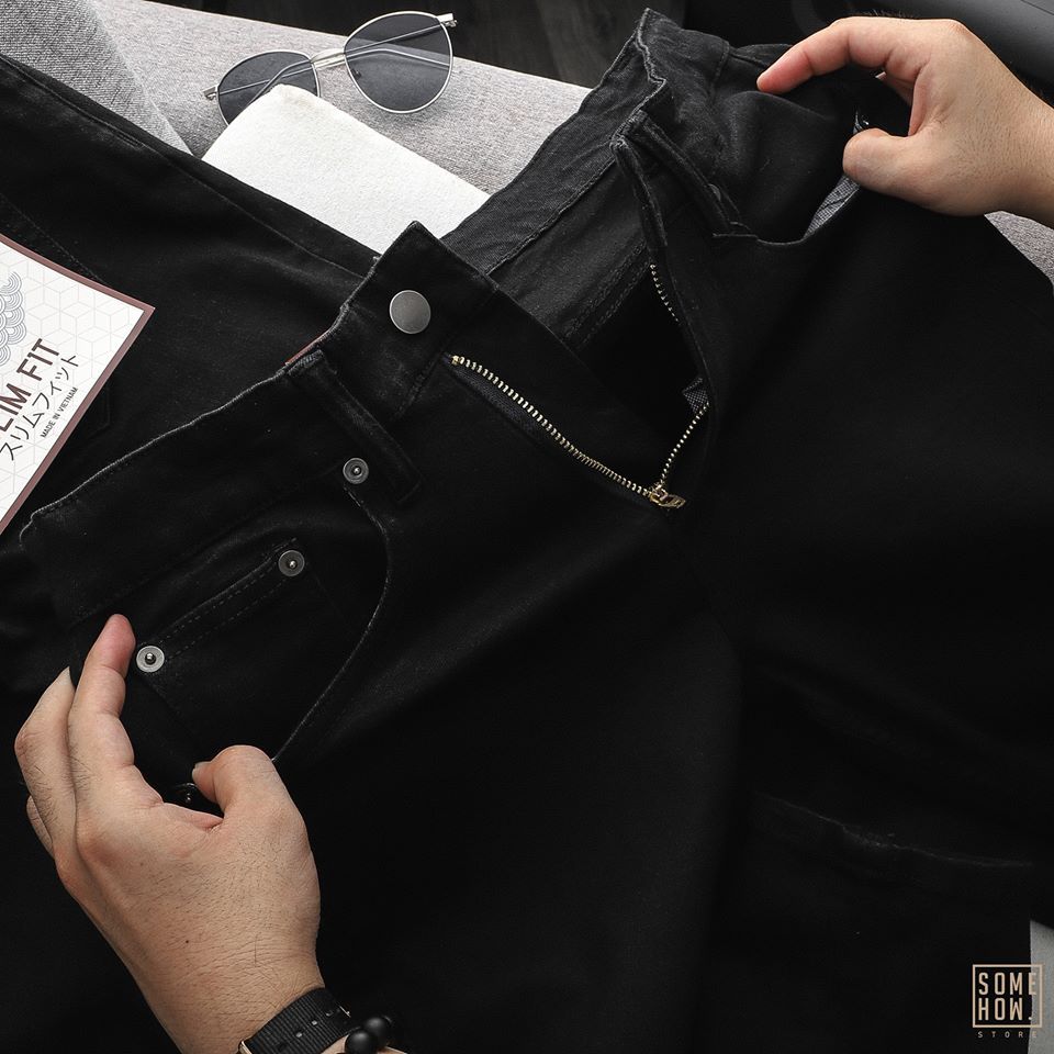 Quần Jean Numbi Slim Fit Đen