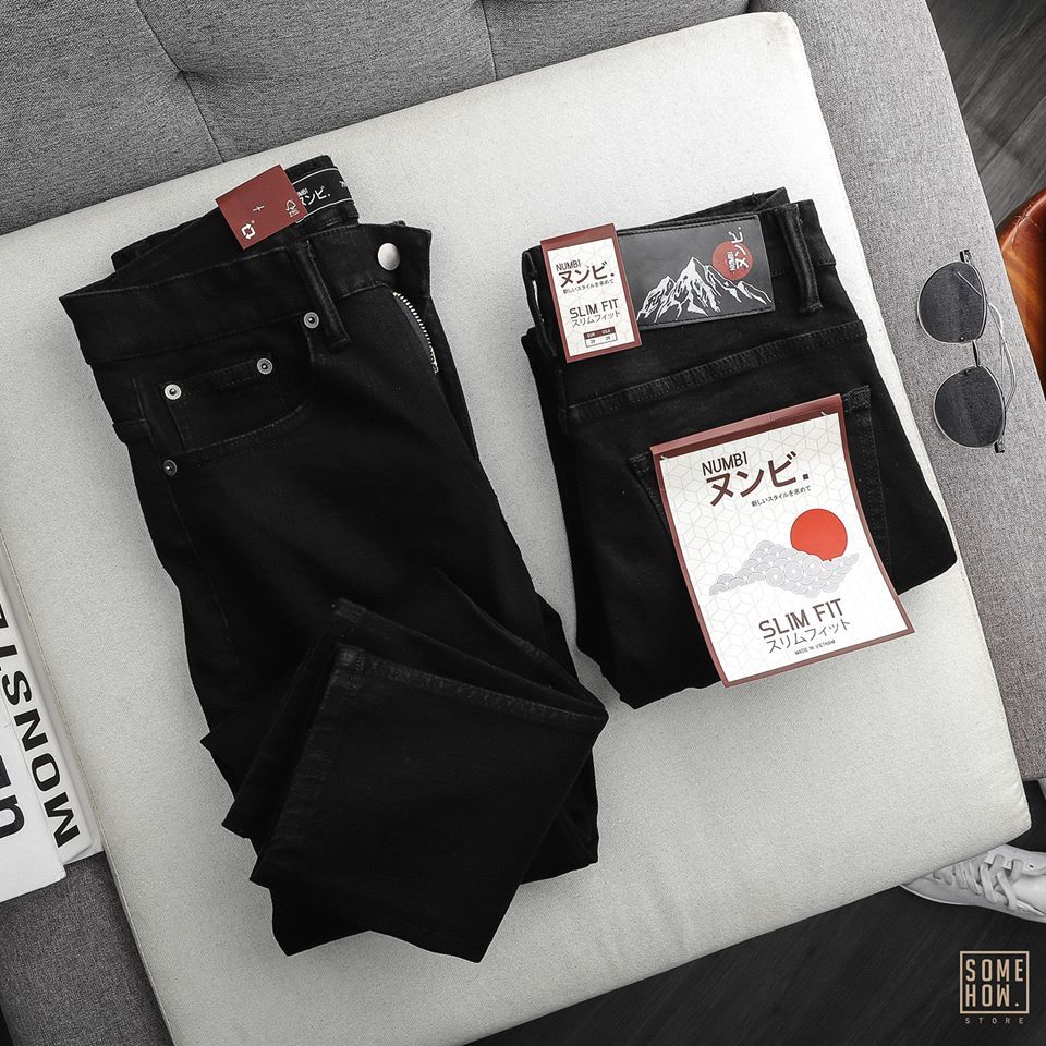 Quần Jean Numbi Slim Fit Đen