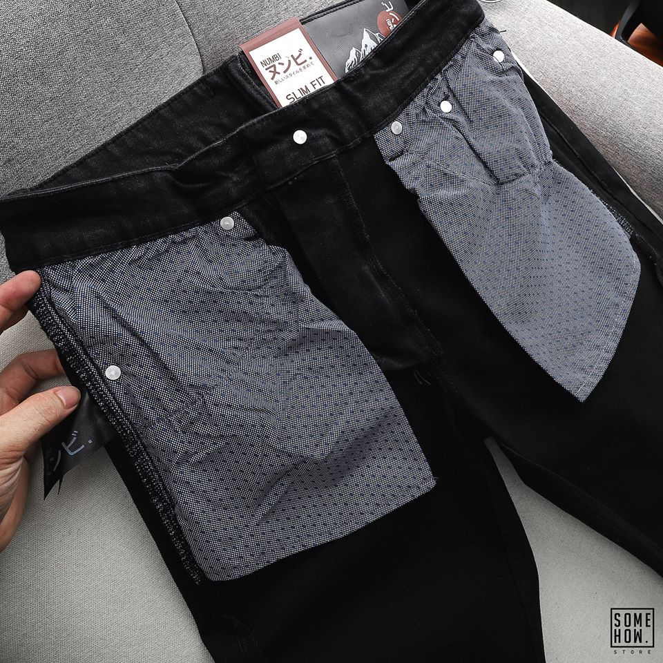 Quần Jean Numbi Slim Fit Đen