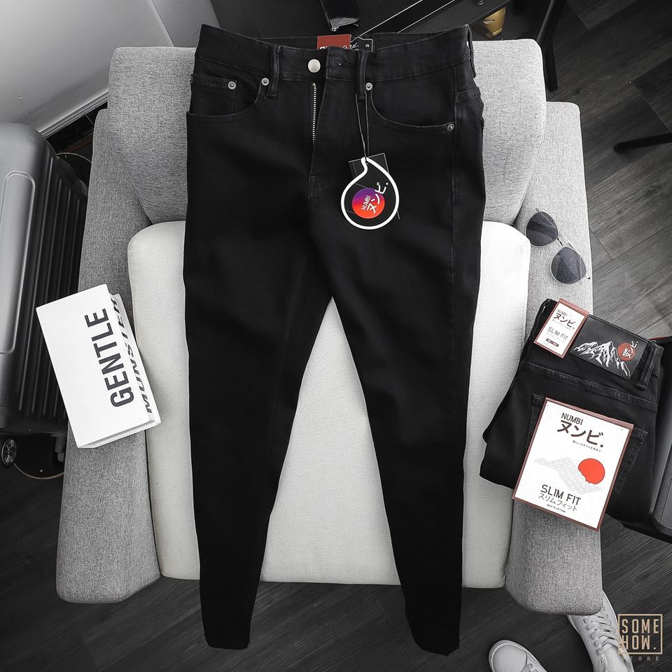 Quần Jean Numbi Slim Fit Đen