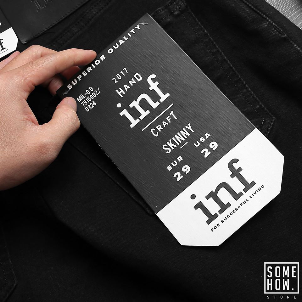 Short Jean Inf Đen In Trắng