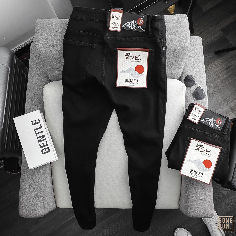 Quần Jean Numbi Slim Fit Đen