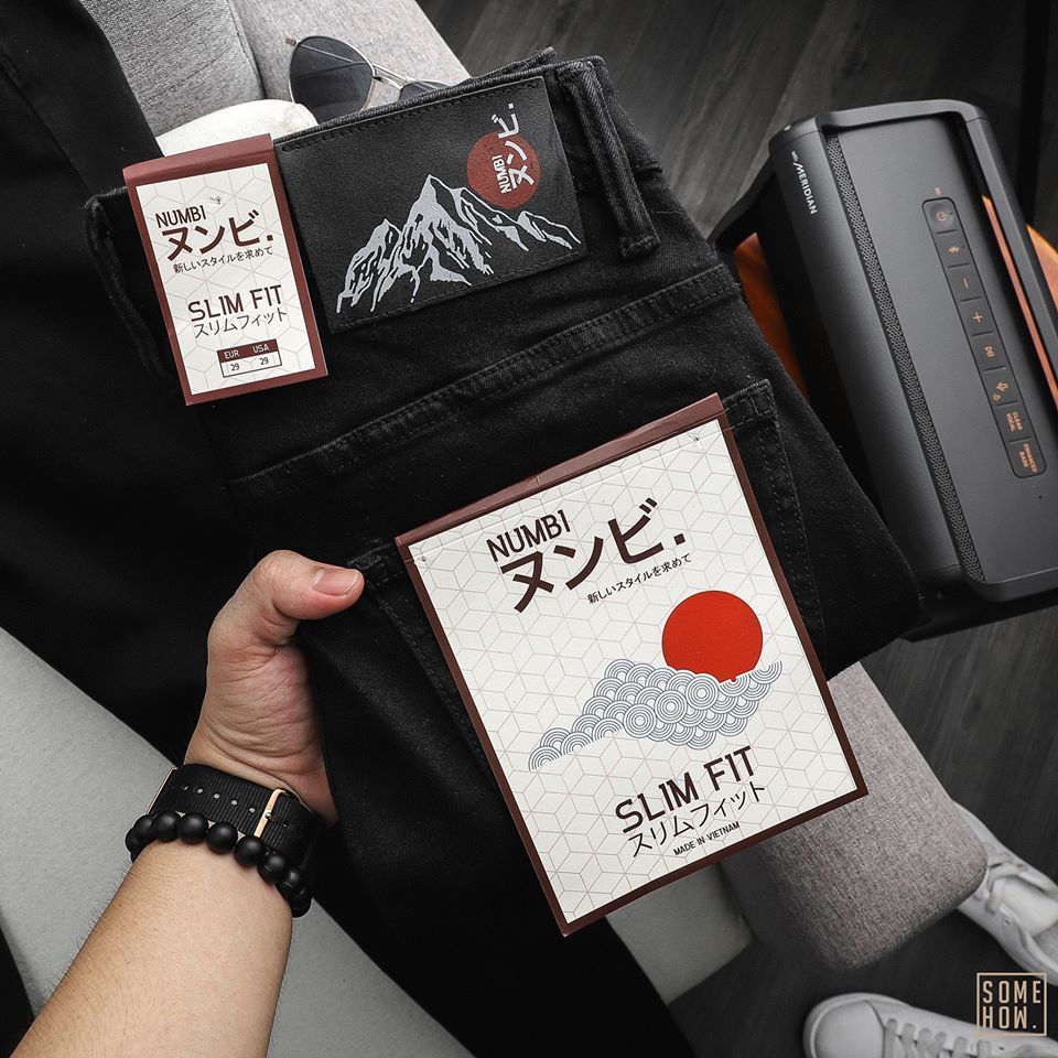 Quần Jean Numbi Slim Fit Đen
