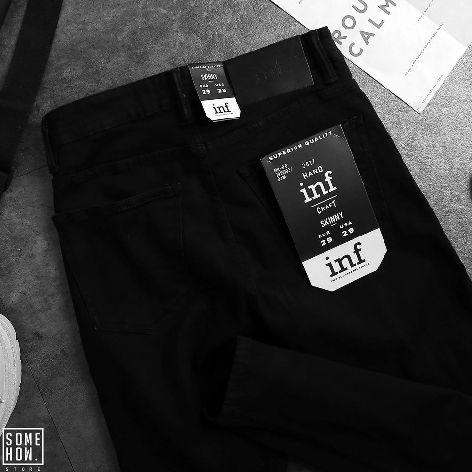 Quần Jean Inf Skinny Đen
