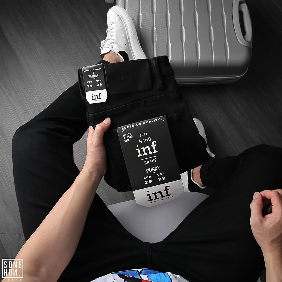 Quần Jean Inf Skinny Đen