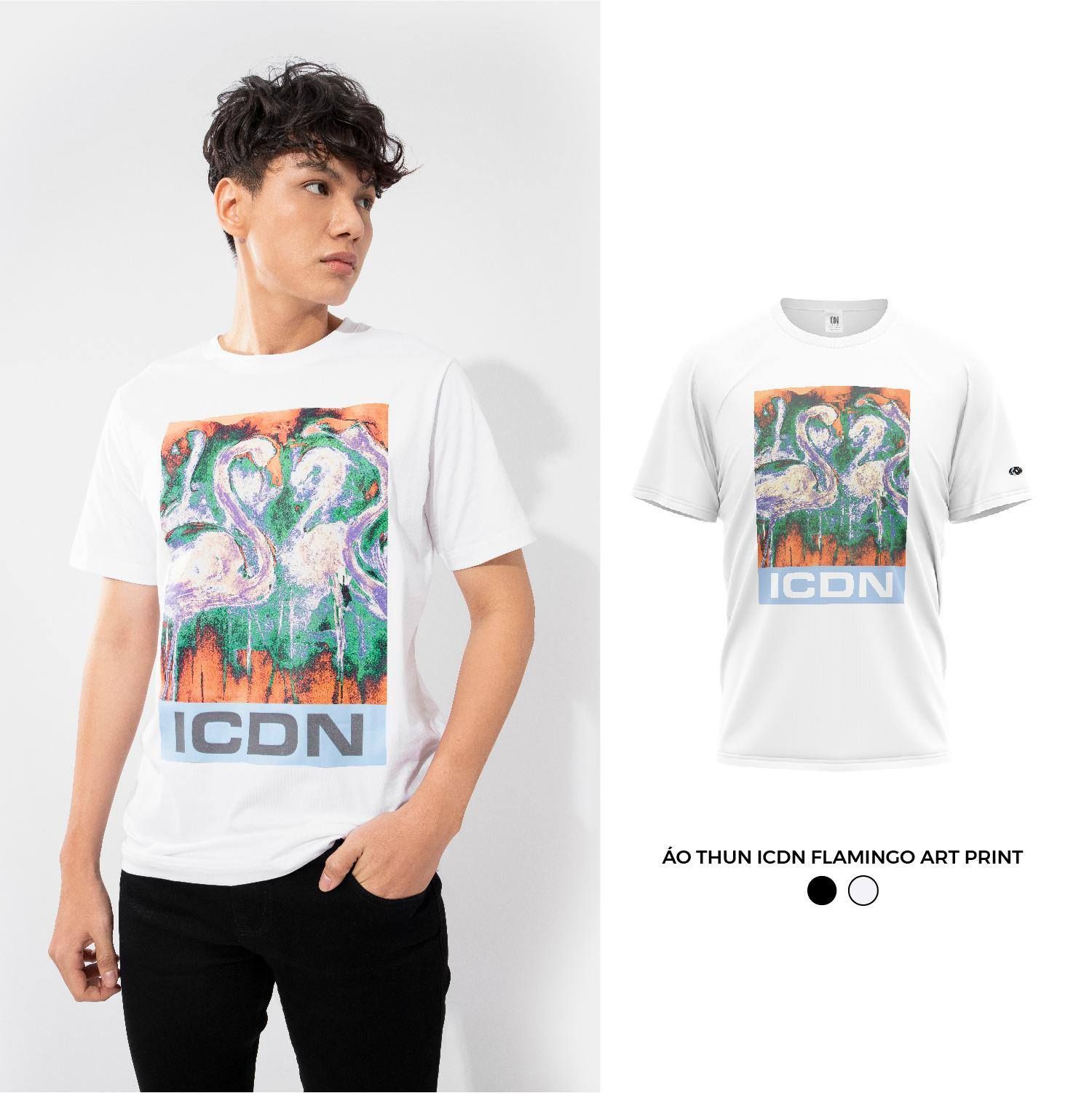 Áo Thun ICDN Flamingo Art Print