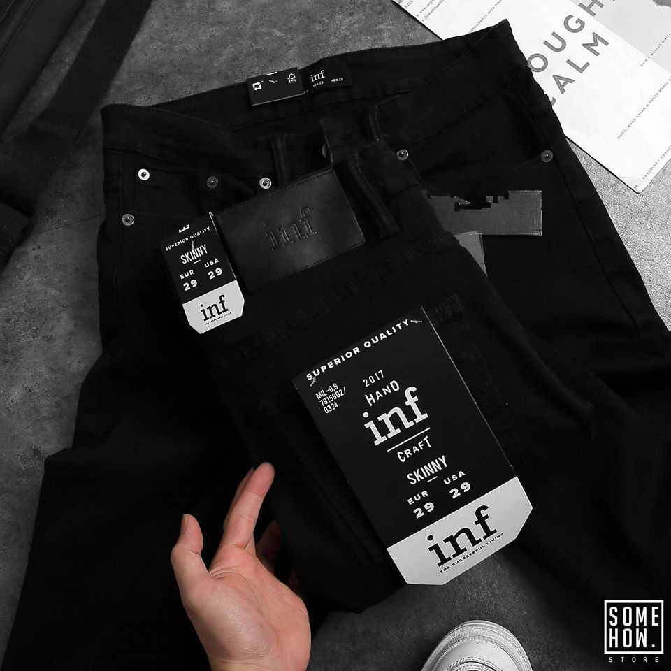 Quần Jean Inf Skinny Đen