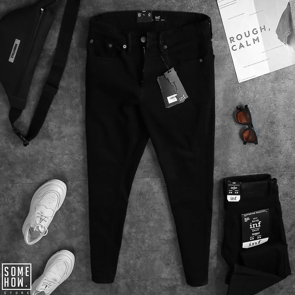 Quần Jean Inf Skinny Đen