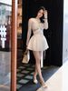 Set Áo Long Sleeves Short Pleat Skirt