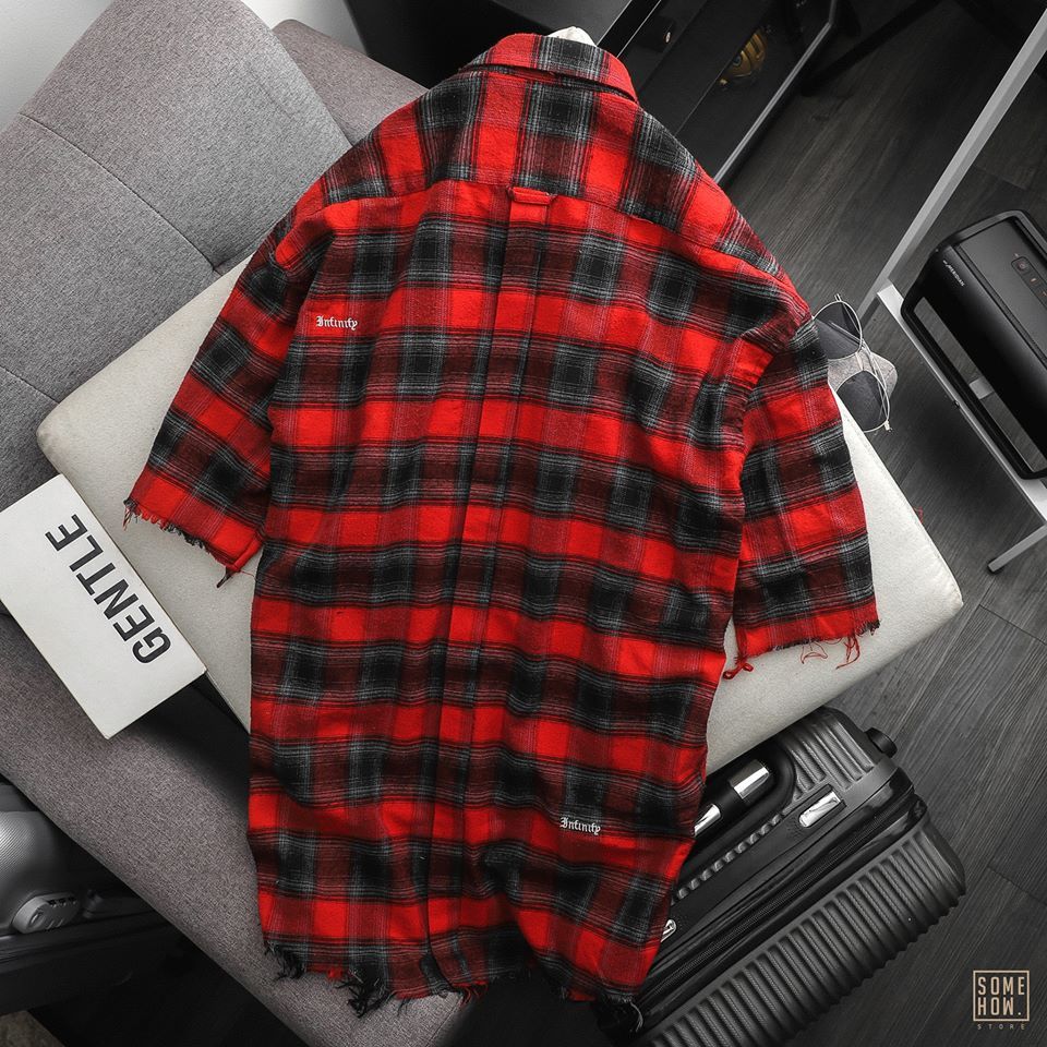 Sơ Mi Flannel INF Ngắn Tay