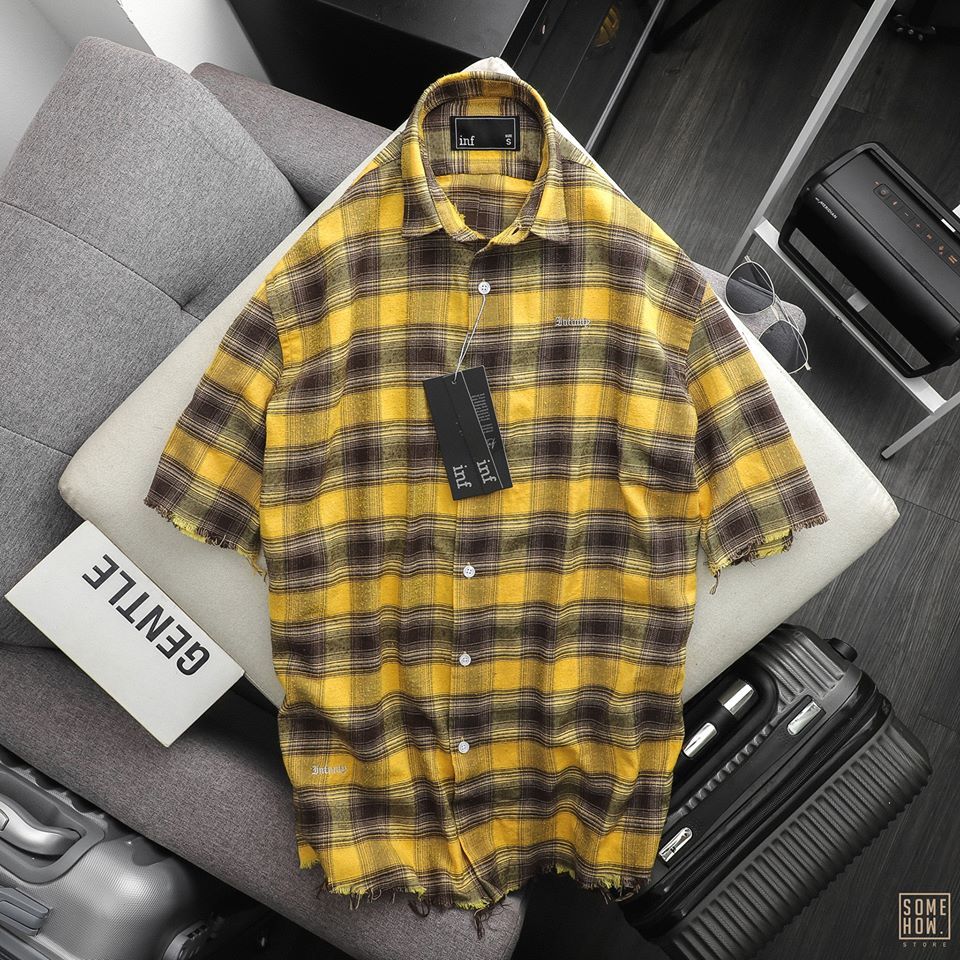 Sơ Mi Flannel INF Ngắn Tay