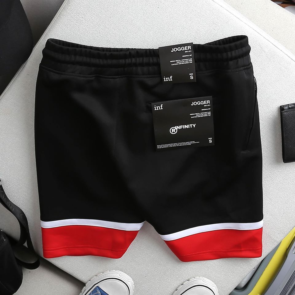Short INF Đen Mix Màu Trắng Đỏ