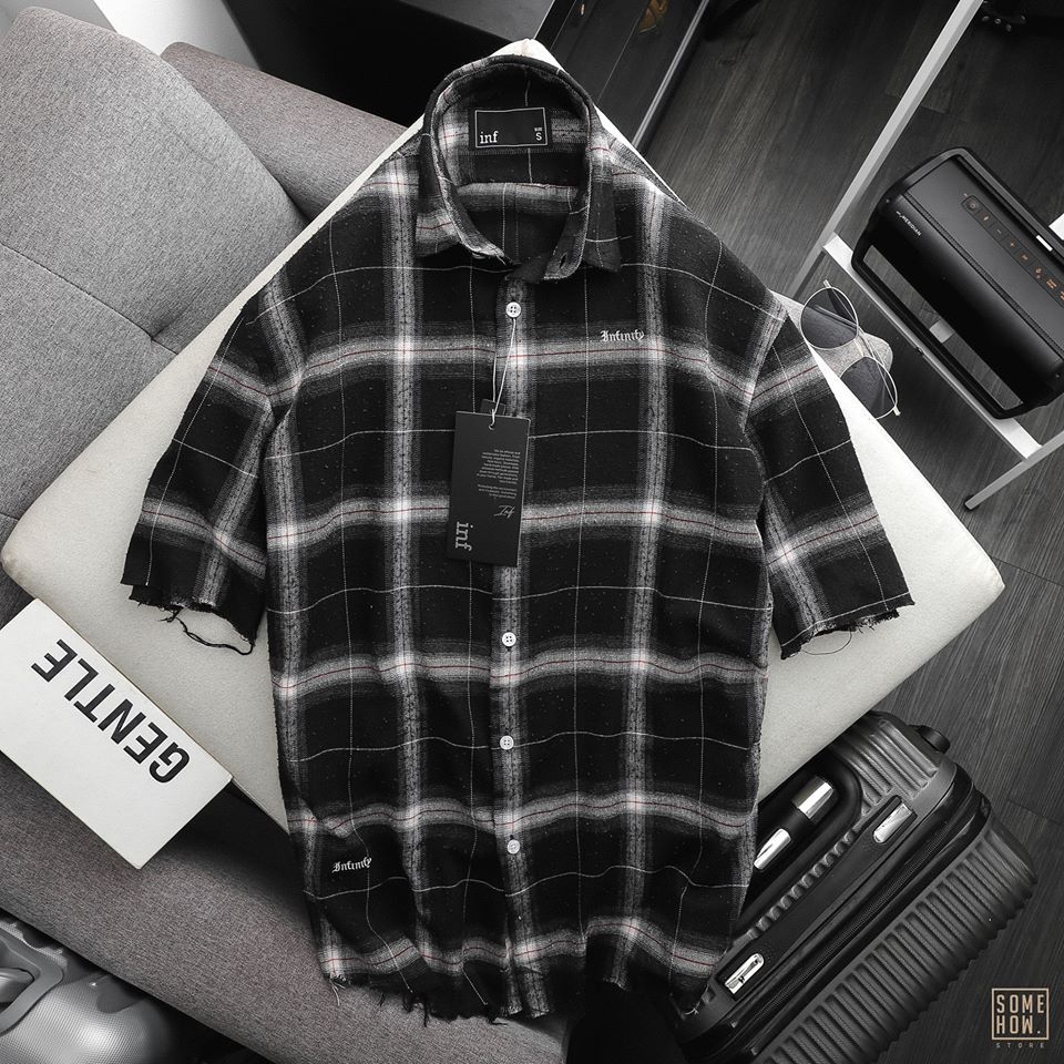 Sơ Mi Flannel INF Ngắn Tay