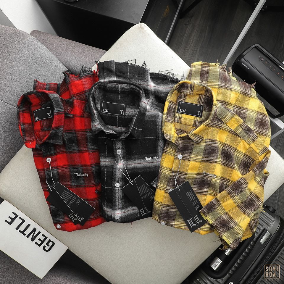 Sơ Mi Flannel INF Ngắn Tay