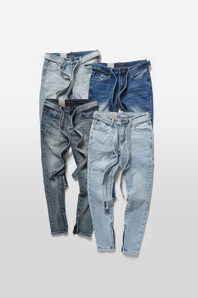 Jean Nudie Zip Ống