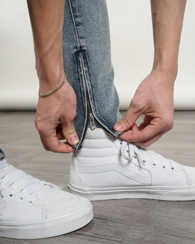 Jean Nudie Zip Ống
