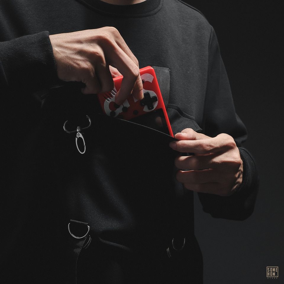 Sweater Phối Dây Túi