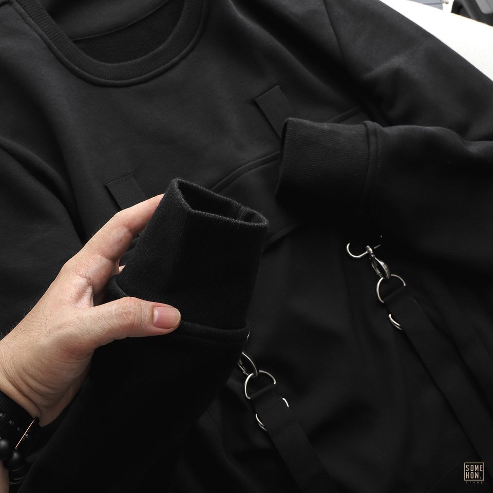 Sweater Phối Dây Túi
