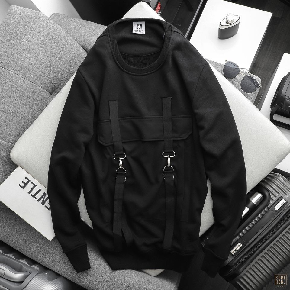Sweater Phối Dây Túi