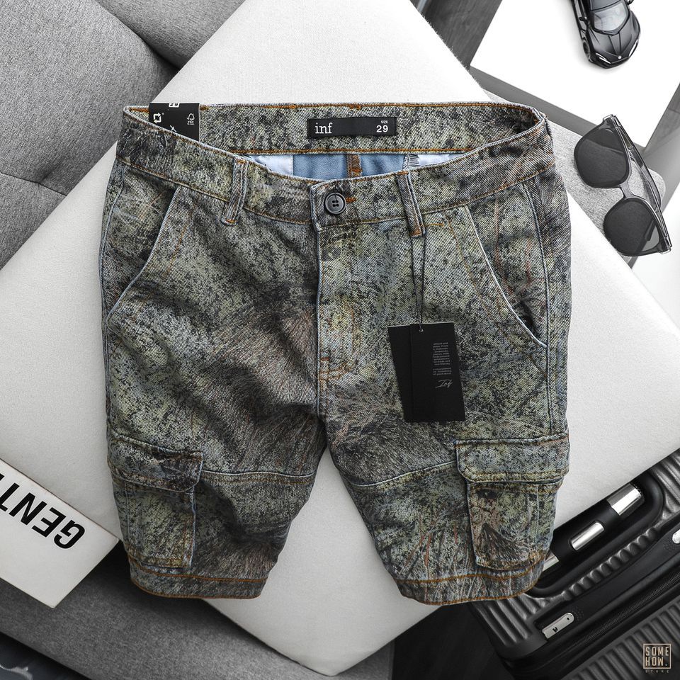 Short Jean Inf Leaf Pattern